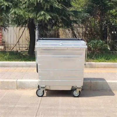 Okrugla metalna kanta za smeće s poklopcem